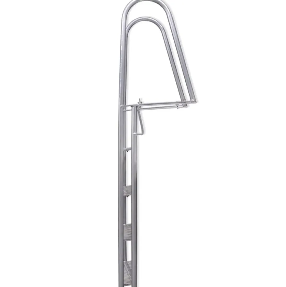 vidaXL Dok/zwembadladder met 4 treden aluminium 167 cm