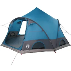 vidaXL Dome Tent 4-Person met dak met opslag Blauw 505 x 450 x 248 cm
