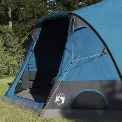 vidaXL Dome Tent 4-Person met dak met opslag Blauw 505 x 450 x 248 cm