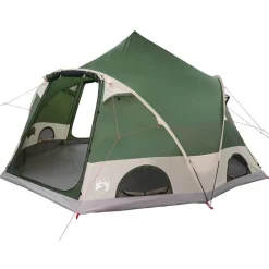 vidaXL Dome Tent 4-Person met dak met opslag Groen 505 x 450 x 248 cm