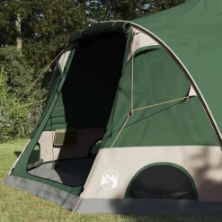 vidaXL Dome Tent 4-Person met dak met opslag Groen 505 x 450 x 248 cm