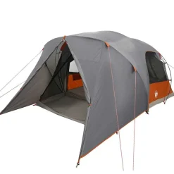 vidaXL Dome Tent voor 4 Personen Grijs en Oranje 455 x 252 x 178 cm