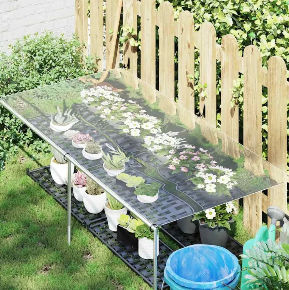 vidaXL Doorzichtig zeildoek met zeilringen 1x2 m PVC