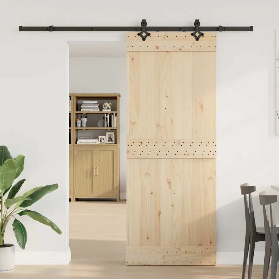 vidaXL Doos met onderdelen voor schuifdeur 213,5 cm staal zwart