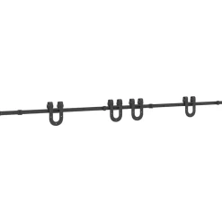 vidaXL Doos met onderdelen voor schuifdeur 366 cm staal zwart