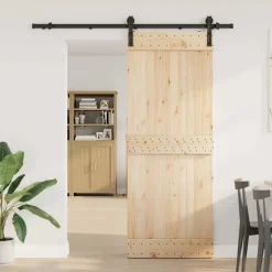 vidaXL Doos met onderdelen voor schuifdeur 183 cm staal zwart