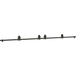 vidaXL Doos met onderdelen voor schuifdeur 366 cm staal zwart