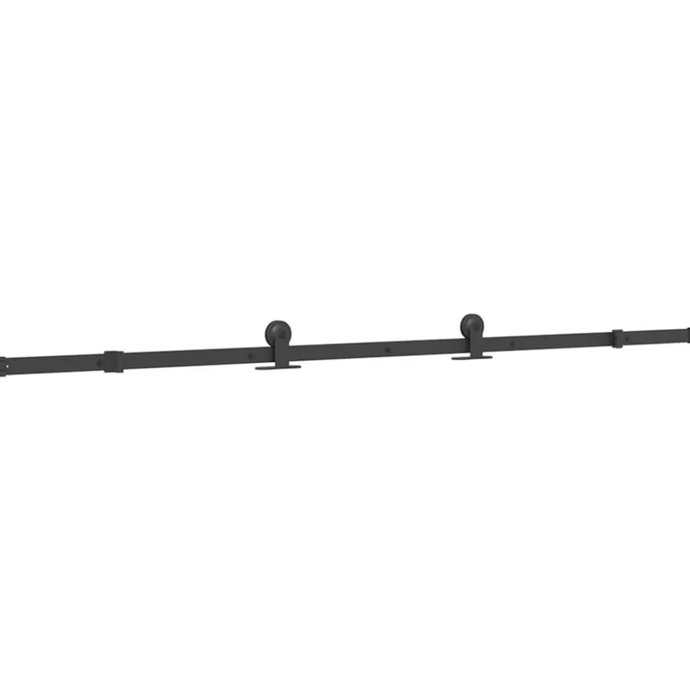 vidaXL Doos met onderdelen voor schuifdeur 213,5 cm staal zwart