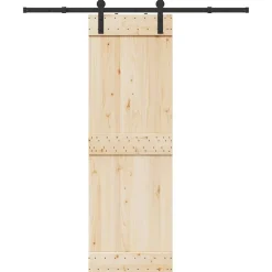 vidaXL Doos met onderdelen voor schuifdeur 183 cm staal zwart