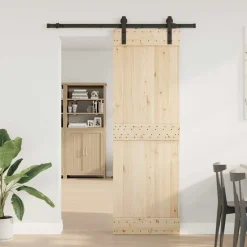 vidaXL Doos met onderdelen voor schuifdeur 183 cm staal zwart