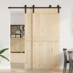 vidaXL Doos met onderdelen voor schuifdeur 183 cm staal zwart