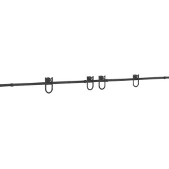 vidaXL Doos met onderdelen voor schuifdeur 366 cm staal zwart