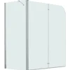 vidaXL Douche klapwand 120x68x130 cm ESG