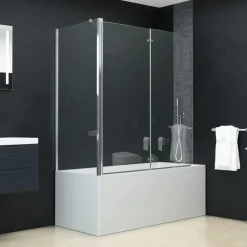 vidaXL Douche klapwand 120x68x130 cm ESG