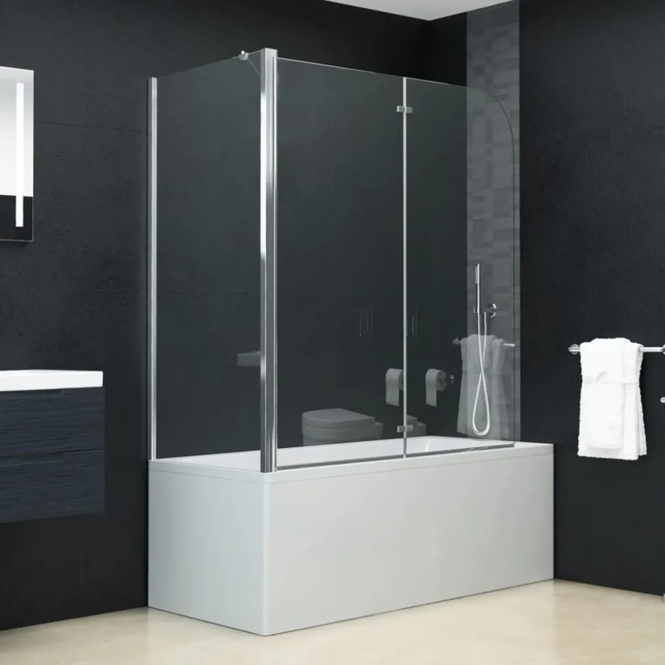 vidaXL Douche klapwand 120x68x130 cm ESG