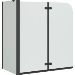 vidaXL Douche Omhulsel Zwart 120 x 68 x 130 cm ESG-glas en aluminium