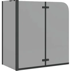 vidaXL Douche Omhulsel Zwart 120 x 68 x 130 cm ESG-glas en aluminium