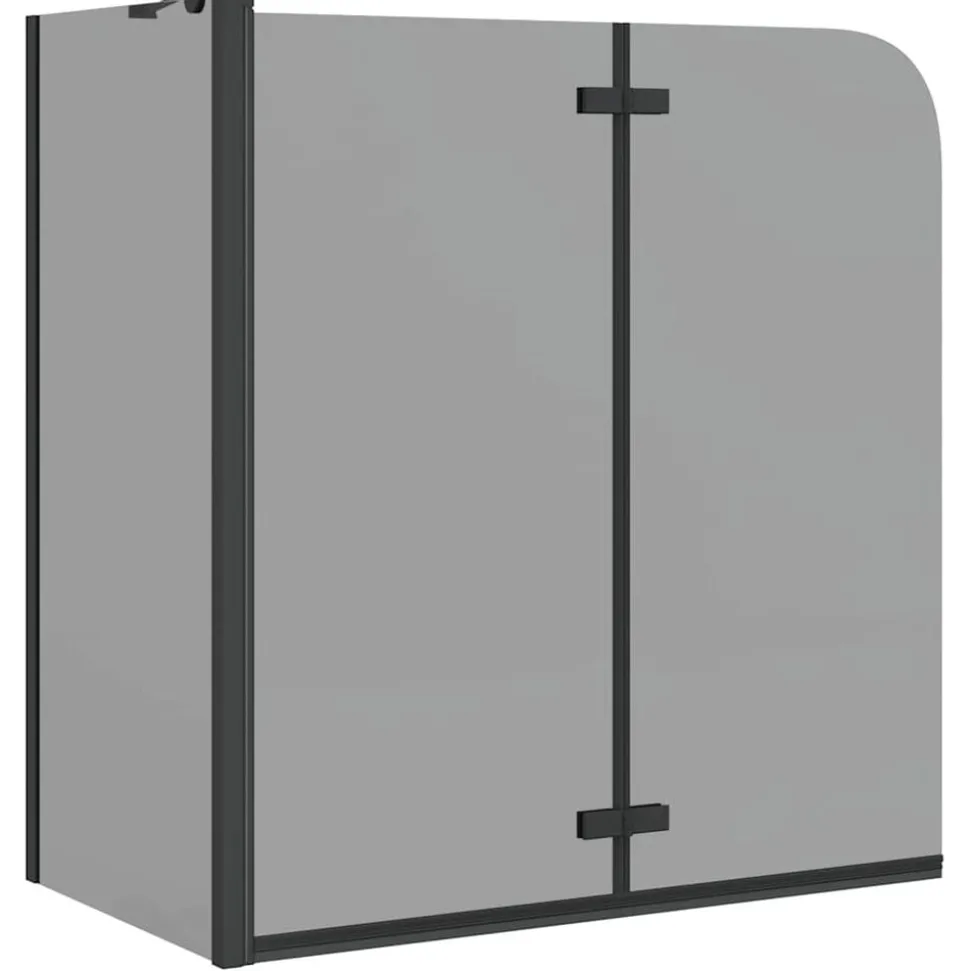 vidaXL Douche Omhulsel Zwart 120 x 68 x 130 cm ESG-glas en aluminium