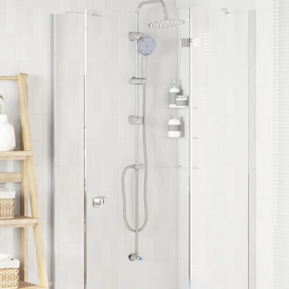 vidaXL Douche systeem Zilver 47 x 20 x 95 cm Roestvrij staal