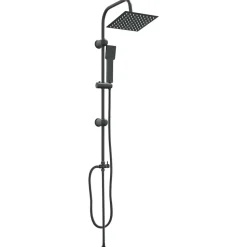 vidaXL Douche systeem Zwart 47 x 20 x 95 cm Roestvrij staal