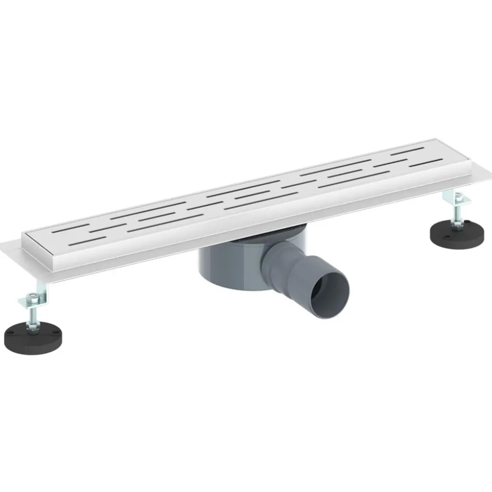 vidaXL Doucheafvoer Glasdeksel met 360° Sifon Zilver 50 cm