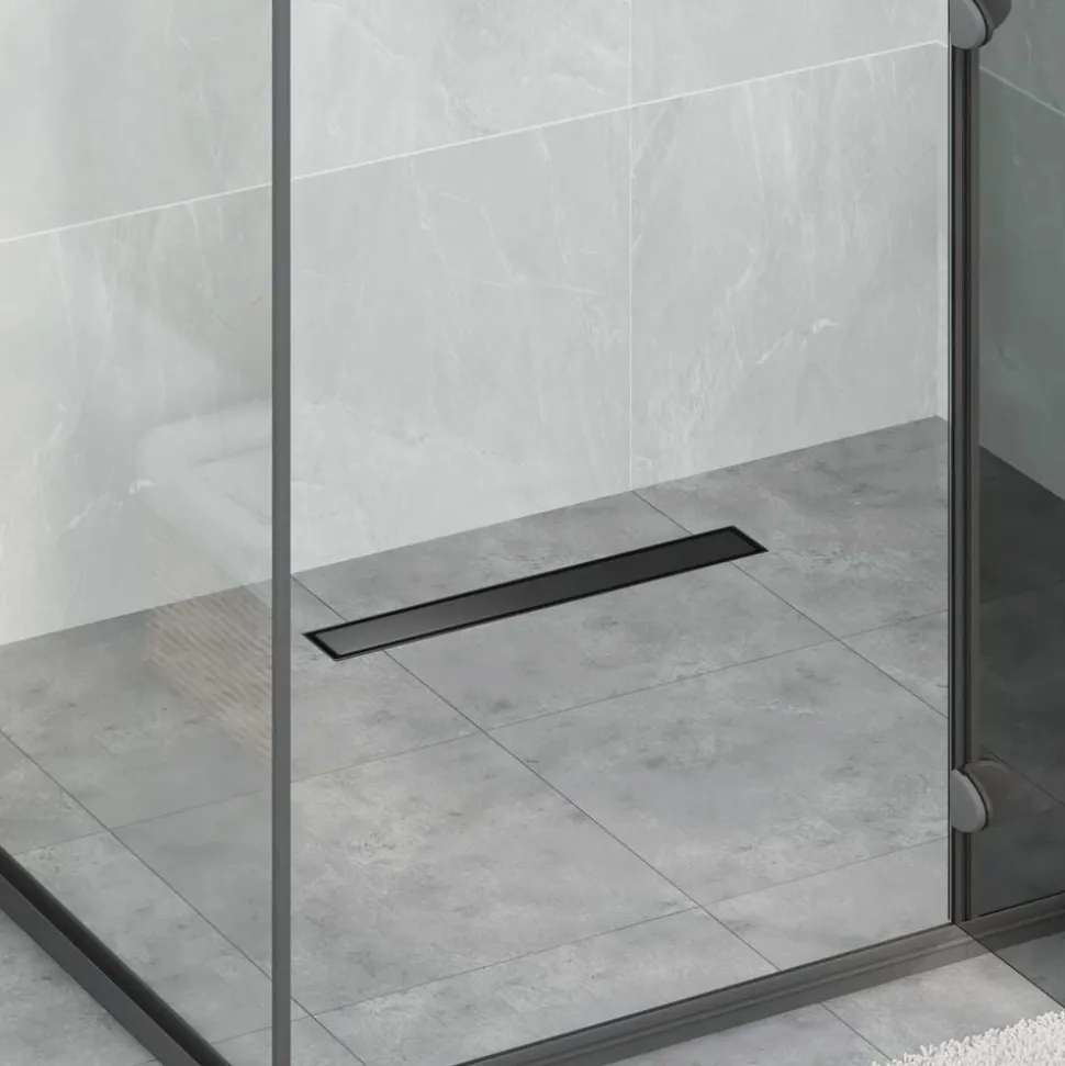 vidaXL Doucheafvoer 2-in-1 met 360° Sifon Zwart 50 cm