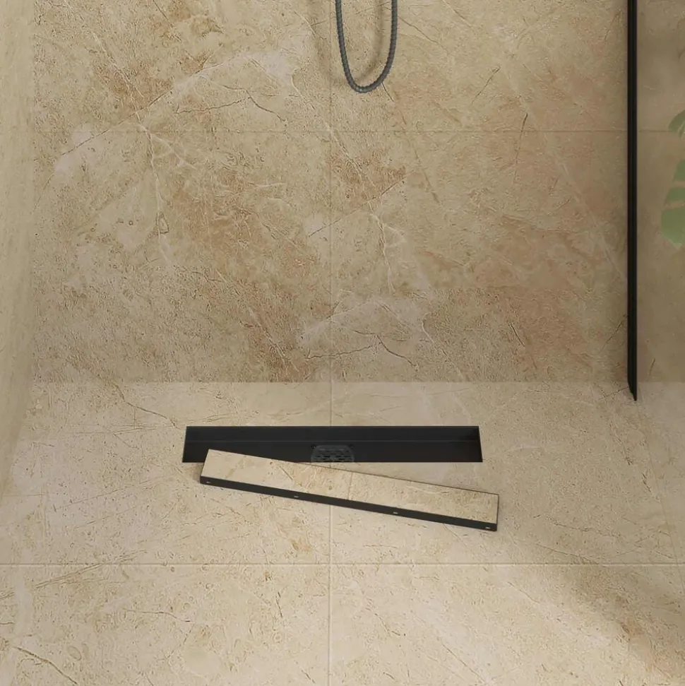 vidaXL Doucheafvoer 2-in-1 met 360° Sifon Zwart 50 cm