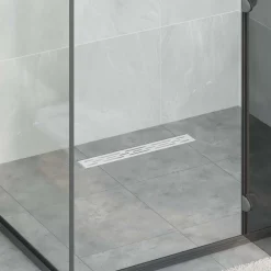 vidaXL Doucheafvoer met Lijndesign Zilver 50 cm Roestvrij staal 304