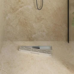 vidaXL Doucheafvoer met Lijndesign Zilver 50 cm Roestvrij staal 304