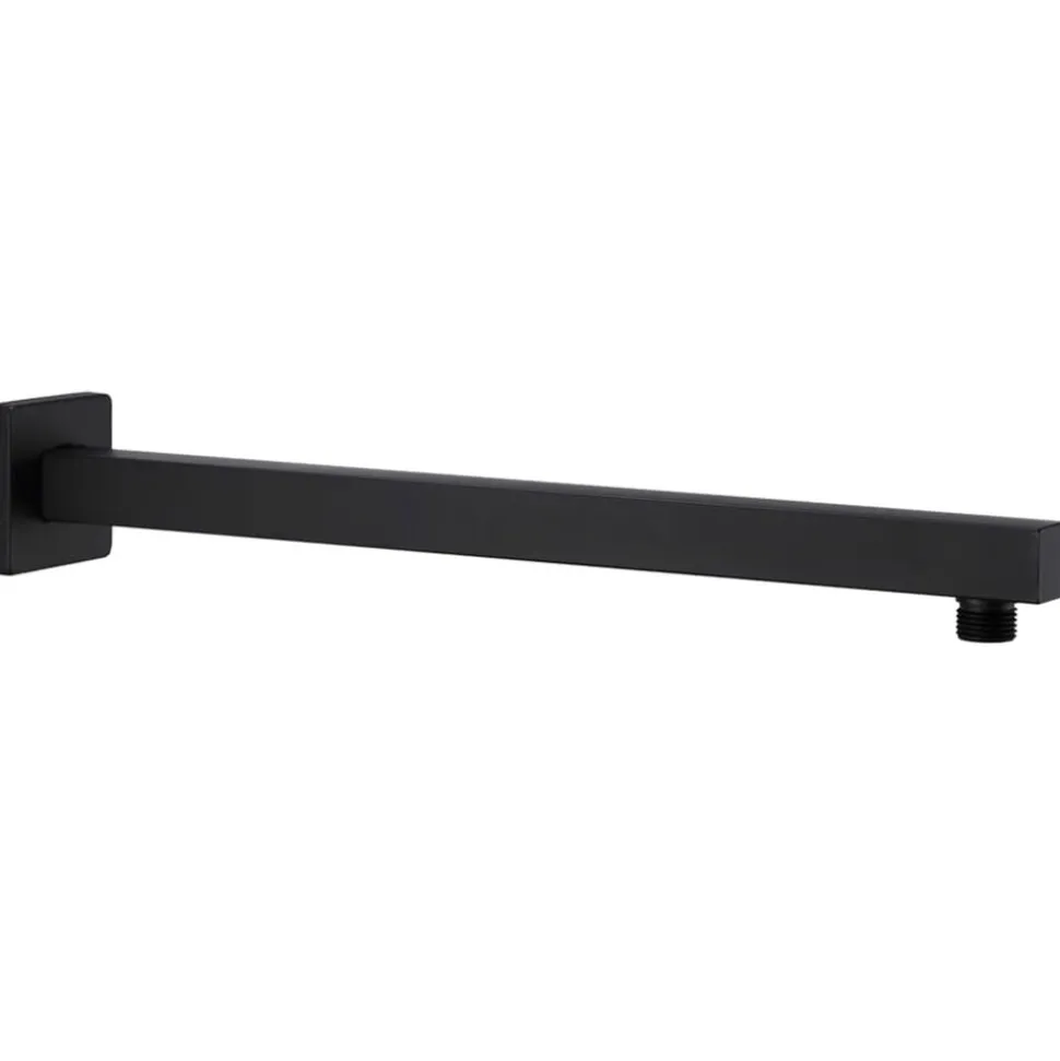 vidaXL Douchearm vierkant 40 cm roestvrij staal 201 zwart