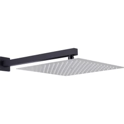 vidaXL Douchearm vierkant 40 cm roestvrij staal 201 zwart