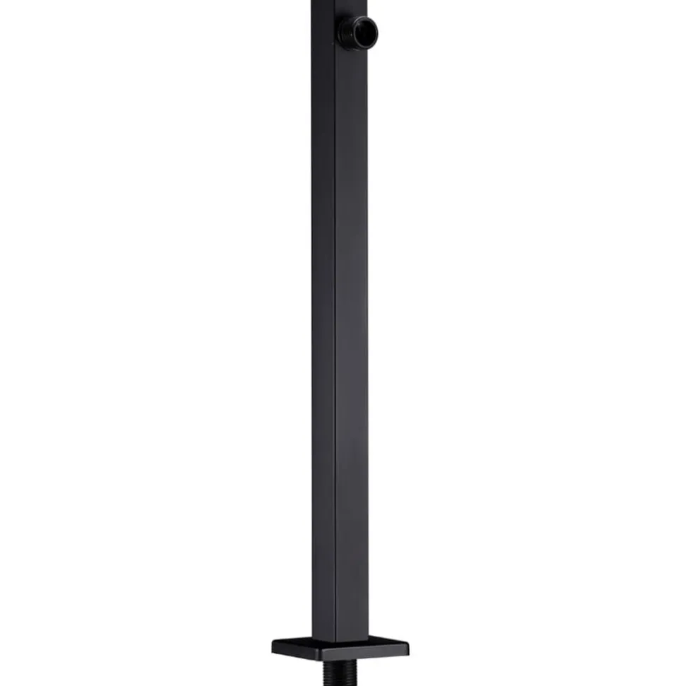 vidaXL Douchearm vierkant 40 cm roestvrij staal 201 zwart