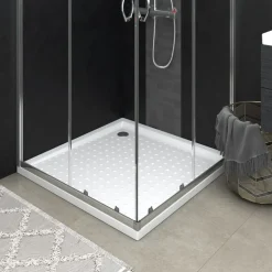 vidaXL Douchebak met noppen 80x80x4 cm ABS wit