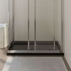 vidaXL Douchebak rechthoekig 70x90 cm ABS zwart