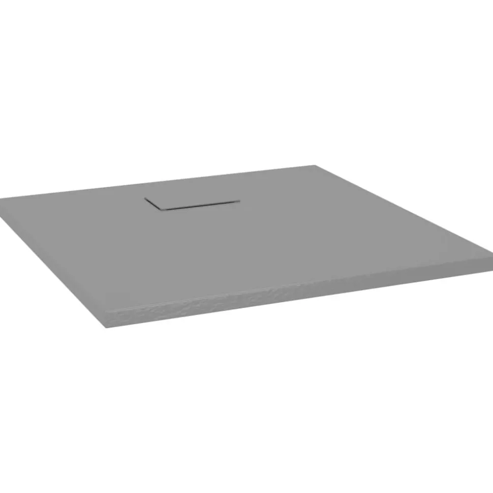 vidaXL Douchebak 80x80 cm SMC grijs