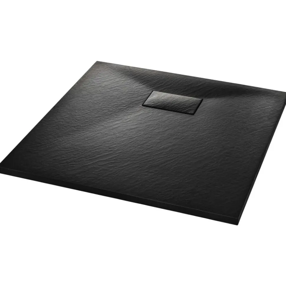 vidaXL Douchebak 80x80 cm SMC zwart