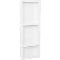 vidaXL Douchenis met 3 vakken 41x99x9 cm hoogglans wit
