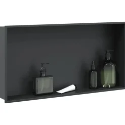 vidaXL Douchenis 62x32x9 cm roestvrijstaal matzwart