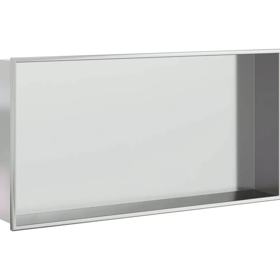 vidaXL Douchenis 62x32x9 cm roestvrijstaal geborsteld zilverkleurig