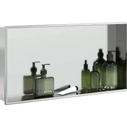 vidaXL Douchenis 62x32x9 cm roestvrijstaal geborsteld zilverkleurig