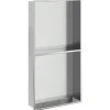 vidaXL Douchenis 32x62x9 cm roestvrijstaal geborsteld zilverkleurig