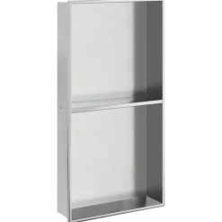 vidaXL Douchenis 32x62x9 cm roestvrijstaal geborsteld zilverkleurig