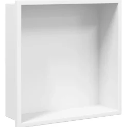 vidaXL Douchenis 32x32x9 cm roestvrijstaal matwit