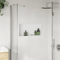 vidaXL Douchenis 62x32x9 cm roestvrijstaal matwit