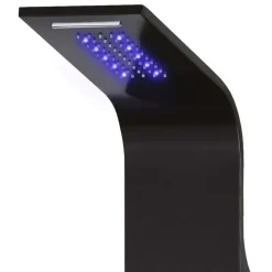 vidaXL Douchepaneel 20x44x130 cm aluminium zwart