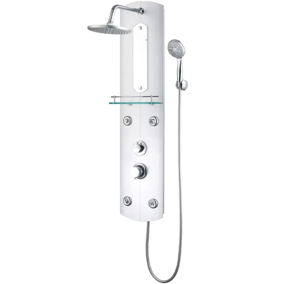 vidaXL Douchepaneel 25x43x110 cm zilverkleurig