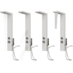 vidaXL Douchepaneelsysteem aluminium wit