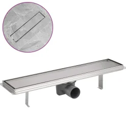 vidaXL Doucheputje rechthoekig 530x140mm roestvrij staal