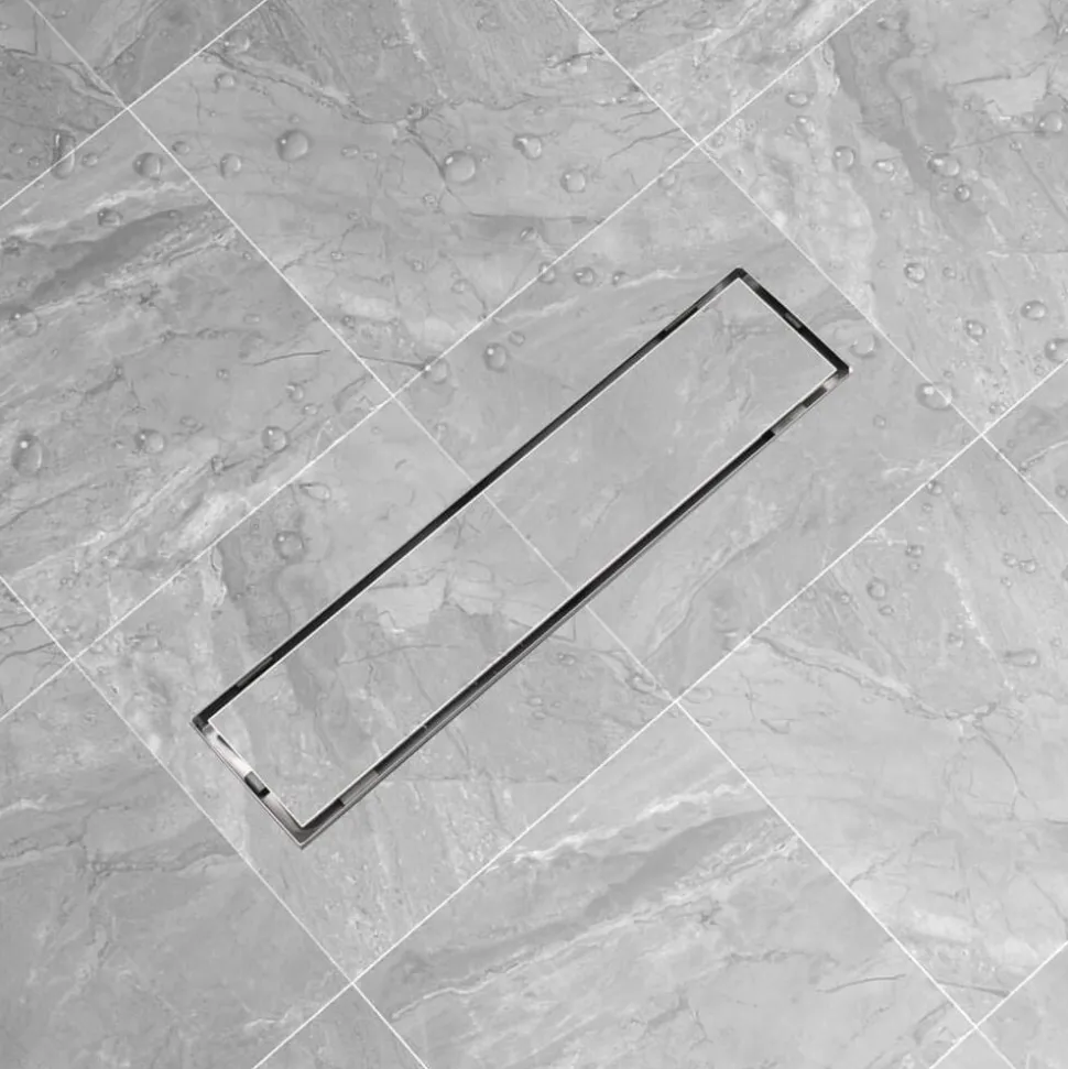 vidaXL Doucheputje rechthoekig 530x140mm roestvrij staal