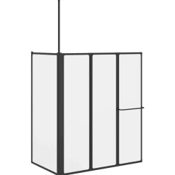vidaXL Douchescherm Wit 120 x 70 x 137 cm Aluminium
